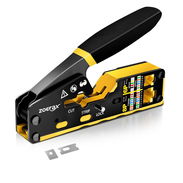 Pinza Ponchadora RJ45 Pass Through ZOERAX NUEVA - Cat6 Cat5e, RJ11 RJ12, Corta, Pela y Poncha, Incluye Pelador Extra - Img 57828386