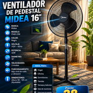 🍃 MIDEA 🍃 VENTIALDOR DE PEDESTAL 16" MIDEA IDEAL PARA ESTACIONES DE ENERGÍA. 📲 54833699 - Img 56447947