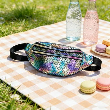 🍑Aerocandy Bolso de Cintura para Mujer – Diseño Láser Multicolor🍑 - 3/8
