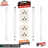 2 Tubos LED con lámpara de 20W + 2 Tomacorrientes dobles de alta calidad - Img 56012168