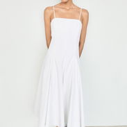 Vestido blanco midi 45 USD 💵 Zara ✨ - Img 56850972