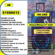 QB-701-Bocina Milexus 12" doble.....190 USD....51596013.... transporte lugares cercanos - Img 56201461
