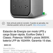 ⚡️Estación de energía Ecoflow Delta 3 Classic nueva en caja. 15 días de garantía contra defectos y entrega incluida. - Img 57055542