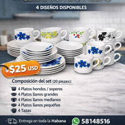 🍽️ *SET DE VAJILLAS DE CERÁMICA 20 PIEZAS* - Img 55553752