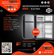 🧊 525 🧊 REFRIGERADOR EKO INVERTER   8.12 PIES. FACTURA Y 1 AÑO DE GARANTÍA. TLF 54833699 - Img 49268854
