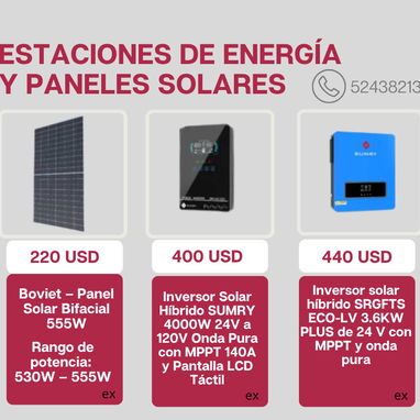 Estaciones de energía y paneles solares - 7/8