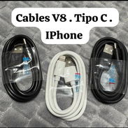 CABLES TIPO C, IPHONE Y V8 CARGA RÁPIDA 2.1A , MIDEN 1 METRO (MARCA 1HORA). - Img 53373453