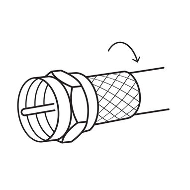 4 Conectores macho tipo “F” de enroscar. Para cable coaxial. Bolsa con 4 piezas - Img 122241081