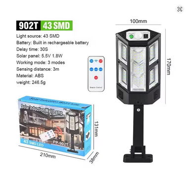 Lámpara solar para exteriores con sensor de movimiento, 4 modos, impermeable IP65. Nueva en su caja! - Img 118050329