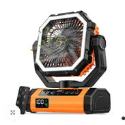 Ventilador portátil recargable Givryes Camping Fan de 20000 mAh con control remoto y luz LED - Img 57994613