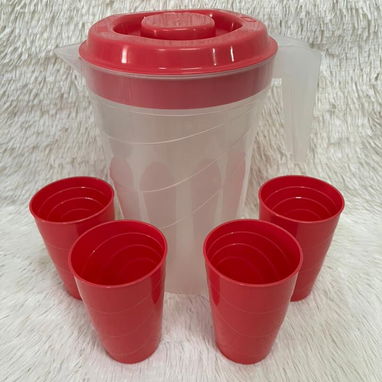 Juego de jarra de 3 litros con sus 4 vasos (Todo plástico) en 3500cup - Img 123344002