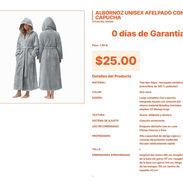 No busques más el Albornoz unisex afelpado está aquí a precio VPT#-0015 - Img 55655800