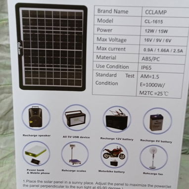 Panelitos solar d 15w sirve para cargar varias cosas nuevo en caja - Img 126595498