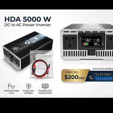 Inversor JMD americano 12v 110v 5000w onda sinusoidal pura nuevo en caja precio 200usd - Img 122736674