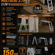 👷♂️ALUMINIO👷♂️ESCALERA PLEGABLE MULTIPROPÓSITO 5.7M. MENSAJERIA CON FACTURA Y GRANATÍA - Img 55767811