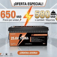 ⚡ ¡OFERTA ESPECIAL! Batería LiFePO4 Deep Cycle 25.6V 100Ah - Img 57615726