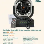 🌬️💡Ventilador Recargable de Alta Capacidad – 20000 mha F6, nuevo en caja - Img 57105822