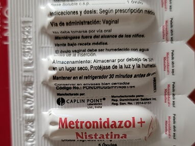 //-OVULOS-//  Nistatina 10000 UI, Clotrimazol 100mg, y (Metronidazol + Nistatina) - Img 60271053