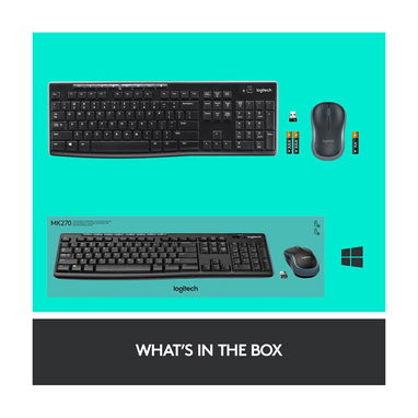 ✔️Logitech MK270 Combo de teclado y mouse inalámbricos - Img 123040522