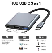 Adaptador Usb C a HDMI. 3 en 1. Compatible con Mac. 52419568. Nuevas en su caja. Mensajeria por un costo adicional. - Img 49305175