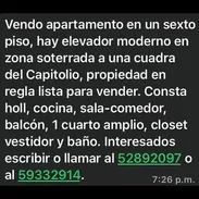 Venta de apartamento en sona soterrada frente al capitolio - Img 55480059