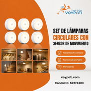 SET DE 6 LÁMPARAS CIRCULARES CON SENSOR DE MOVIMIENTO - Img 56751047