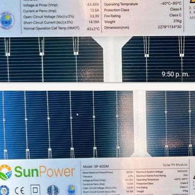 Panel Solar SunPower 600 W_ Por Unidad 168, Por docena 158 USD y por Palet 150 USD (GRAN REBAJA DE PRECIO) - 2/3