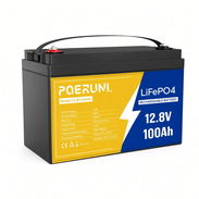 Batería de Litio LiFePO4 POERUNI 12.8V 100Ah 1280Wh con BMS 100A Recargable - Img 57481857