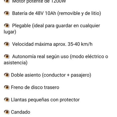 Bici Moto electrica pregable - Img 122702496