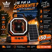 Ventilador Recargable JMD F6 20000mAh + Panel Solar + Luz LED – $50 - Img 57359519