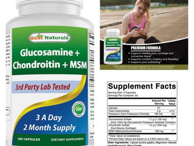 Glucosamina chodritine y HCL 90,180 y 375 tabletas - Img 65096178