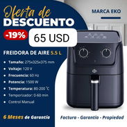 Freidora de aire con mensajería gratis - Img 56174250