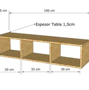 Mueble, Estante, Repisa para debajo de Televisor - Img 49695910