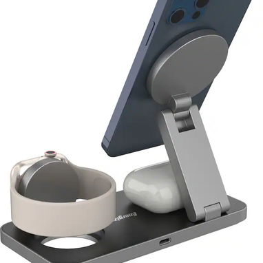 CARGADOR INALÁMBRICO ENERGIZER 3 EN 1 MAGSAFE QI2 15W IPHONE AIRPODS WATCH ENVÍO DISPONIBLE + GARANTÍA - 3/10