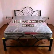 Cama de tubo cruzada con el colchón - Img 55673172