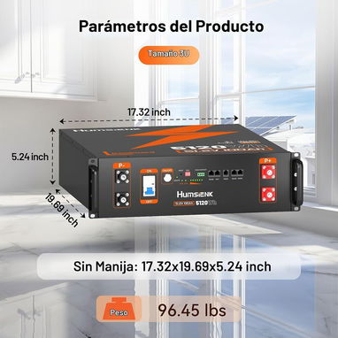 Batería HumsiENK 48V 100Ah LiFePO4 - 5120Wh - Nueva - 4/7