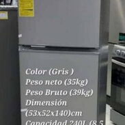 Refrigerador de 8pies nuevo color gris con brillo disponible - Img 45637273