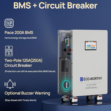 🔋Bateria ECO-WORTHY  16kwH 51.2V 314Ah BMS inteligente 😱. SELLADA EN CAja - 2/4