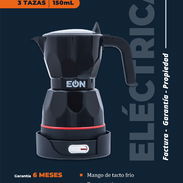 Cafetera Eléctrica De 3 Tazas marca EON, colores GRIS, NEGRA, ROJA - Img 55415252