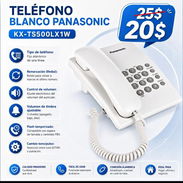 Teléfono Blanco Panasonic KX-TS500LX1W ($20) - Img 56041847