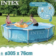 Piscina INTEX de 10Ft (3.05mx76cm) Redonda con marco de Metal reforzado, con motor y sistema de recirculación. Nueva - Img 51298397