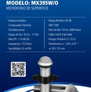 Shure MX395/O - Micrófono Omnidireccional de Superficie para Conferencias (Discreto). Nuevo en Caja. - Img 50356234