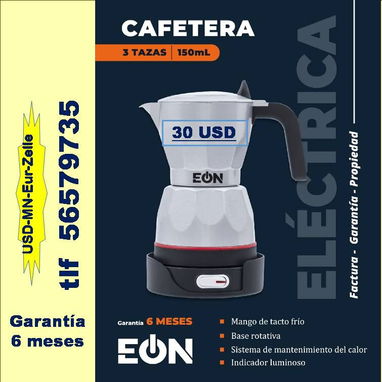 CAFETERAS ELECTRICAS (Varios colores) 3-6 tazas T-56579735/(USD-MN-Eur-Zelle)/Recogida Marianao/Tpte (Costo Adicional) - Img 117860696