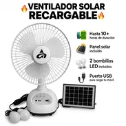 VENTILADOR SOLAR RECARGABLE MULTIFUNCIONAL. - Img 56192103