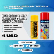 🎨✨ COMBO PINTURA EN SPRAY ROJO NARANJA + GAMUZA SINTÉTICA CLEAN CHAM 💰 PRECIO: 4 USD - Img 56929648