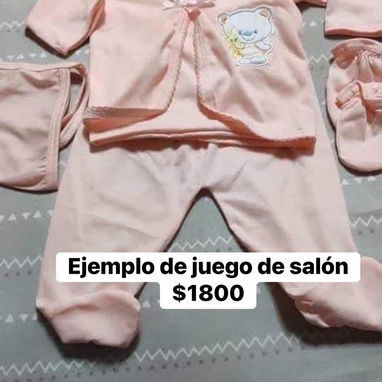 Juegos de salón 5 piezas , 100% algodón ropa de bebé - Img 115979068