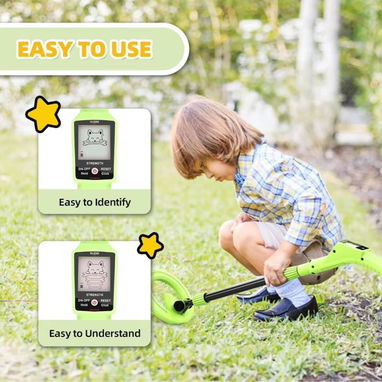 Juguete detector de metales para niños, detector de oro ligero con pantalla LCD, detector de metales ajustable para niño - 4/7