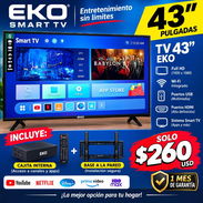 Smart TV 43" con cajita interna y base a la pared Marca EKO garantía 1 mes damos factura - Img 57648845