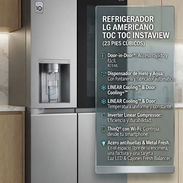 Refrigerador LG Side By Side 23 Pies Instaview | $2520 USD | Envío Incluido, Factura y Garantía | ¡Compresor Inverter - Img 57860688