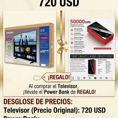 Opción 1 — Más llamativa (la que usaría) 📺🔥 OFERTA COMBO SAMSUNG + POWER BANK GRATIS 🔥📺 - Img 127017756